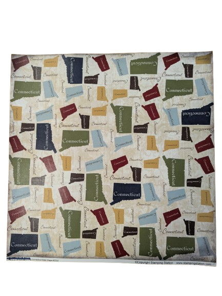 Connecticut State Shape 12 x 12 Scrapbook Paper
