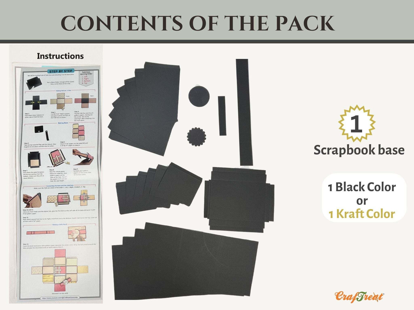 CrafTreat Expanding Folio - Black