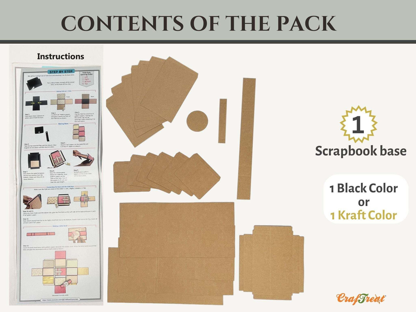 CrafTreat Expanding Folio - Kraft