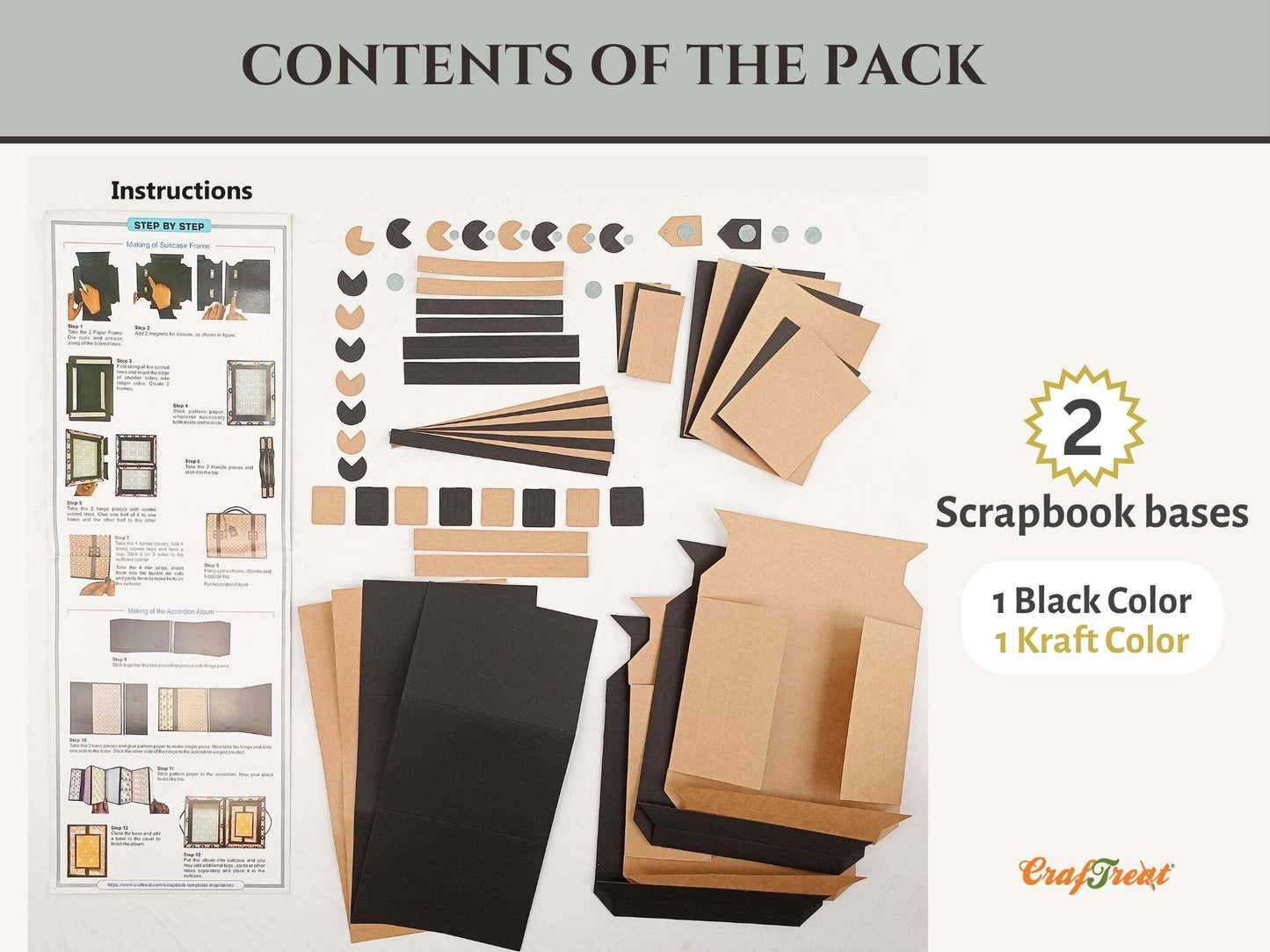 CrafTreat Frame Accordion - Suitcase
