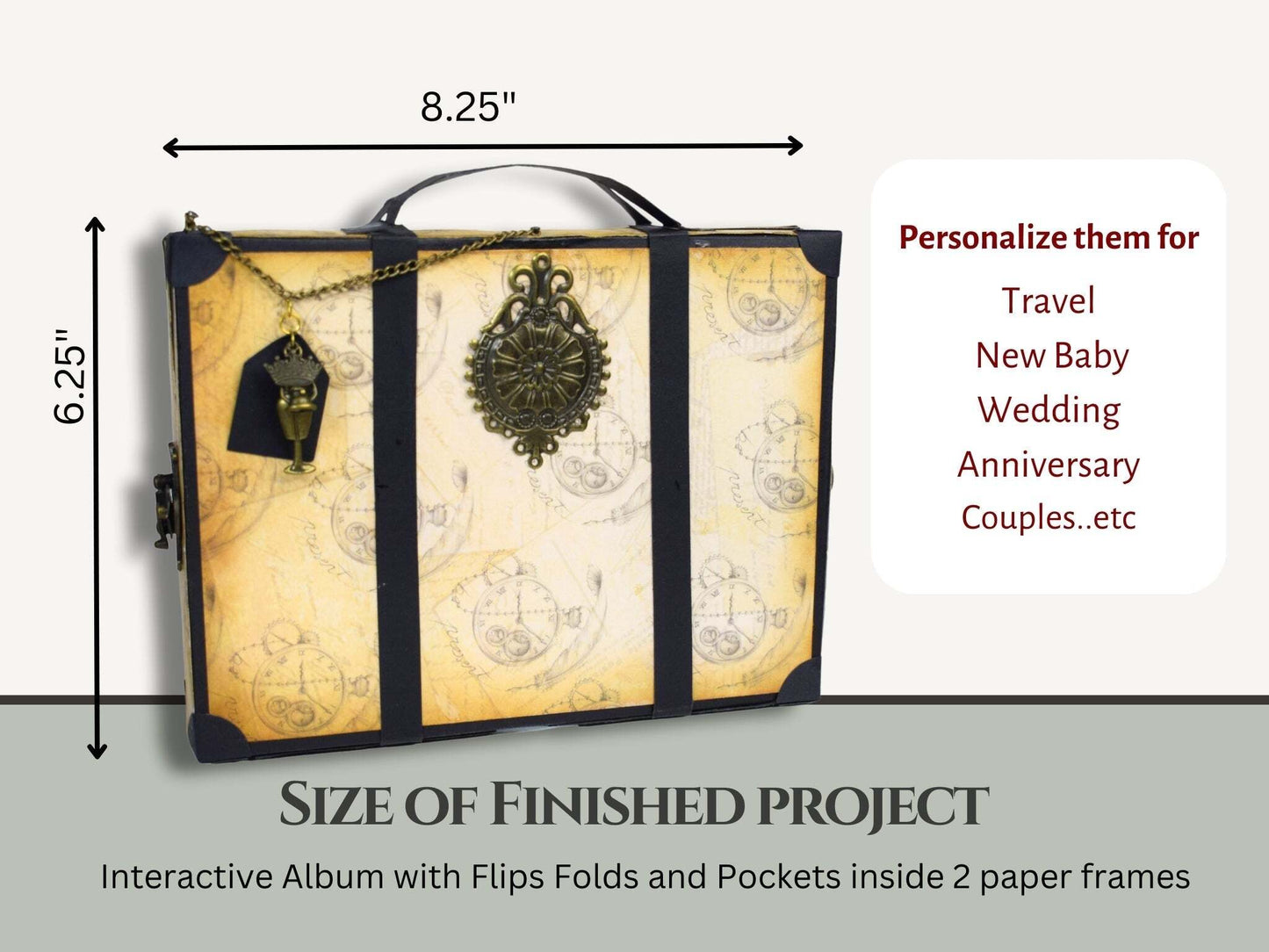 CrafTreat Frame Accordion - Suitcase