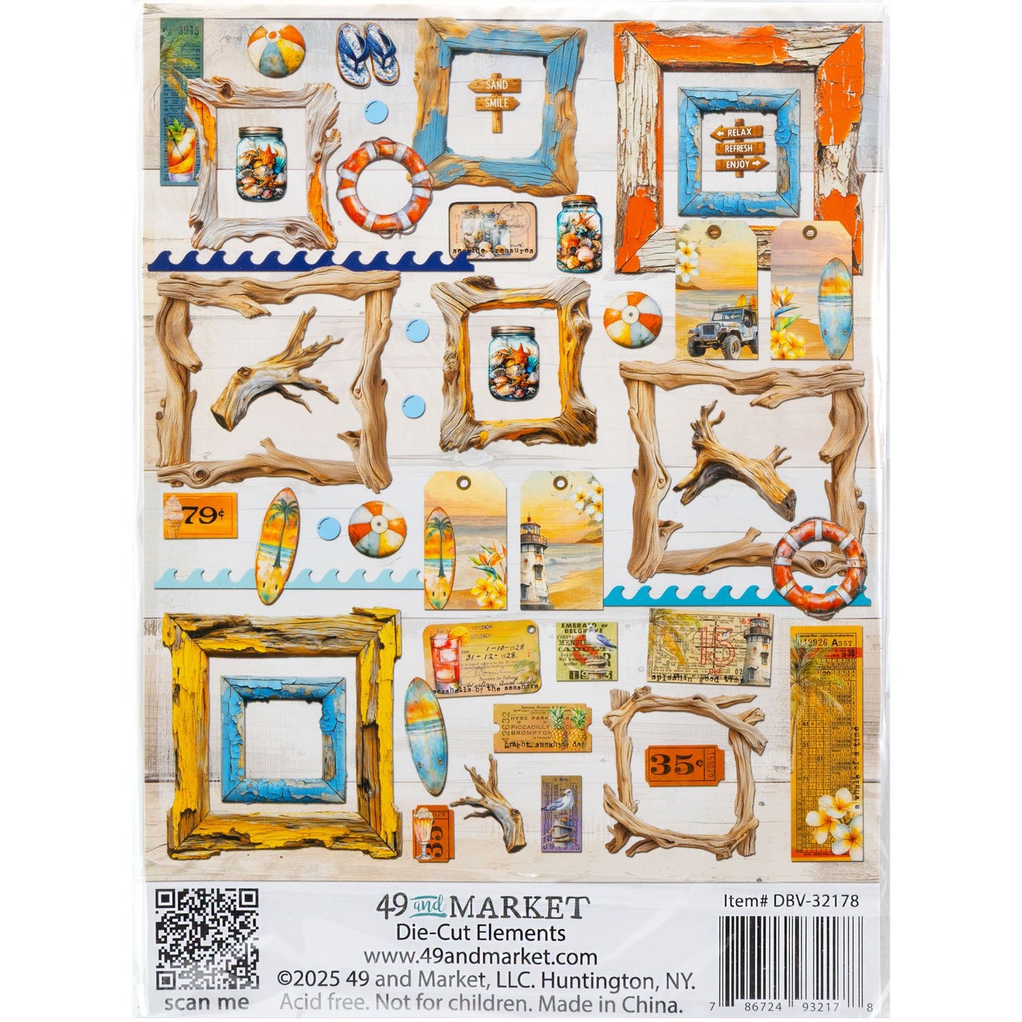 49 And Marketing Die-Cuts-Elements, Beach Vibes