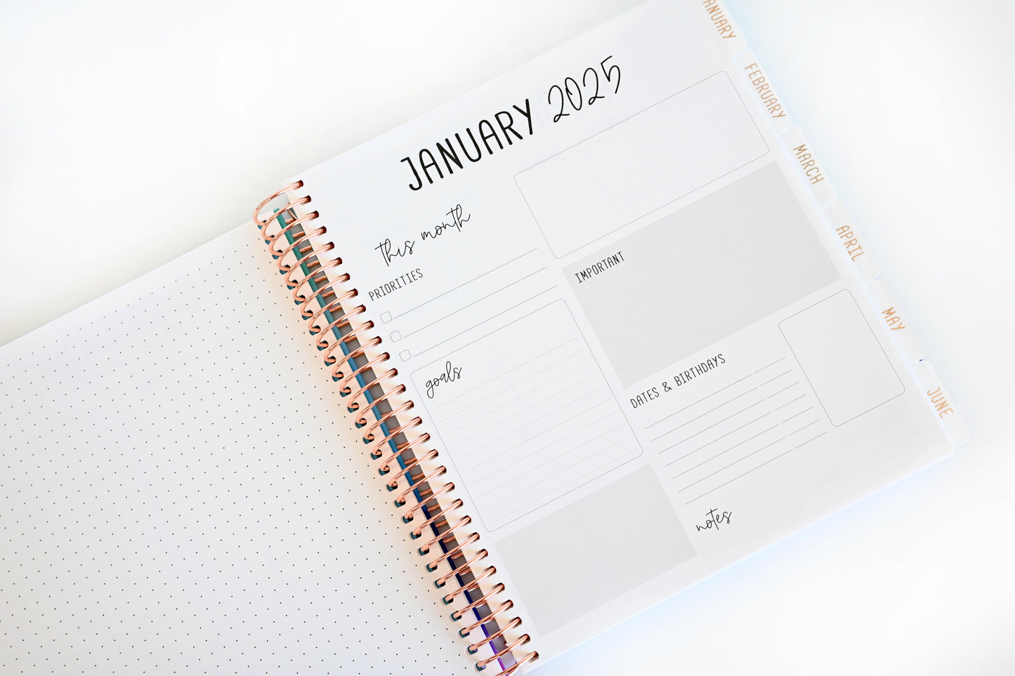 2025 Planner - Horizontal Layout, Spiral Bound - "Stars & Stripes" (#110)