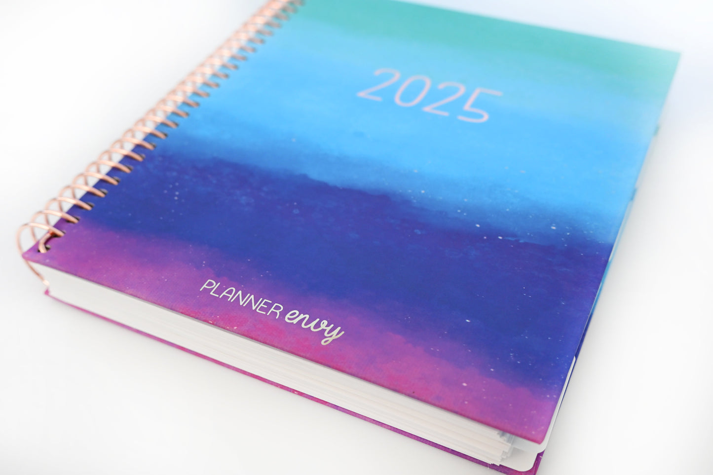 2025 Planner - Mini Horizontal Layout, Spiral Bound - "Cool Hues" (#408)