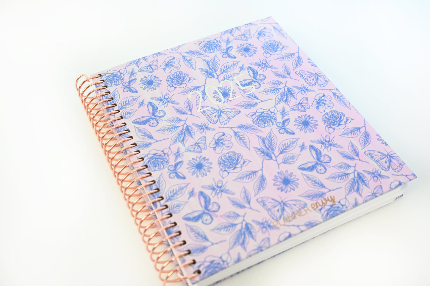 2025 Planner - Horizontal Layout, Spiral Bound - "Butterfly Doodles" (#109)