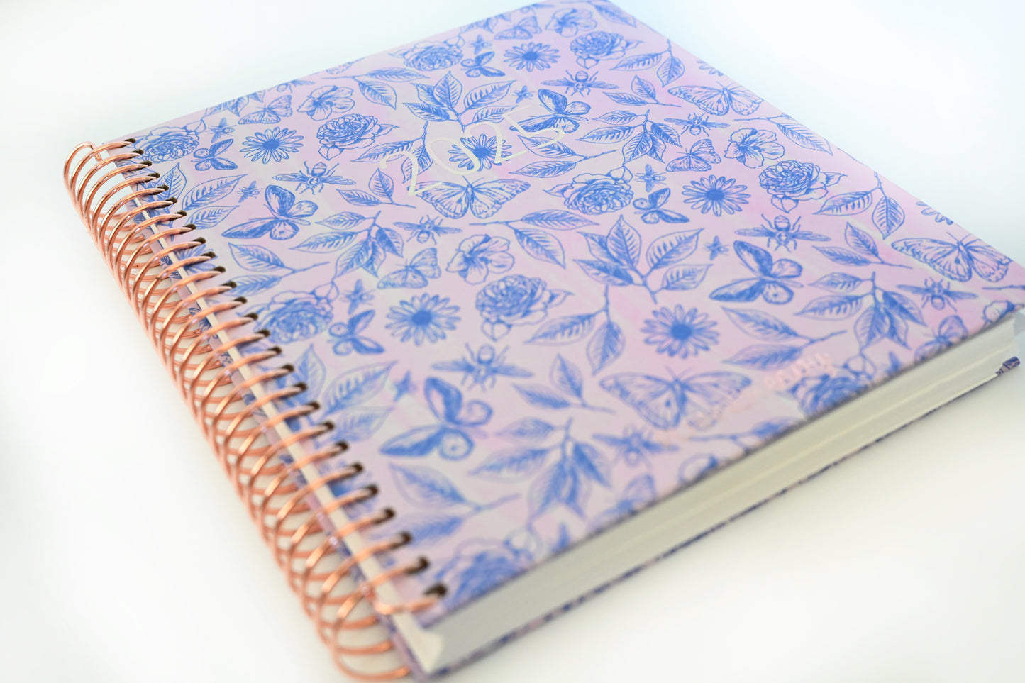 2025 Planner - Horizontal Layout, Spiral Bound - "Butterfly Doodles" (#109)