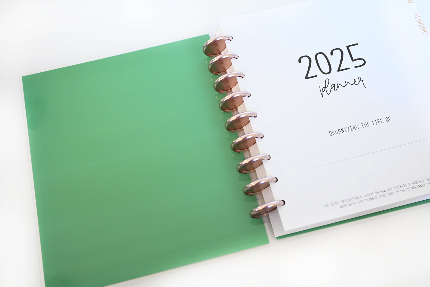 2025 Planner - Vertical Layout, Disc Bound - "Rainbow Glitz" (#901)