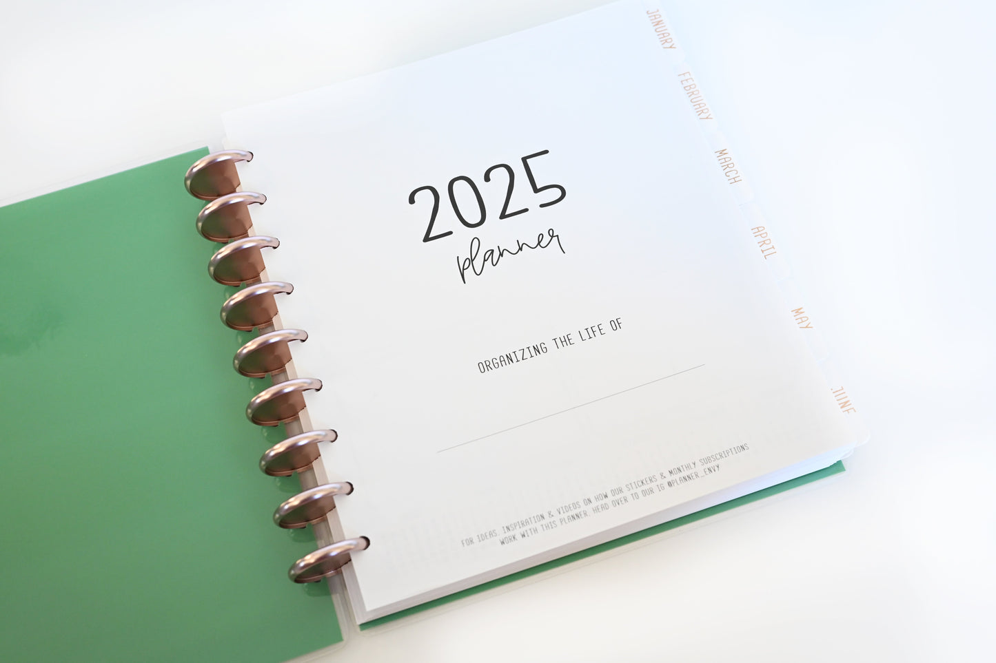 2025 Planner - Horizontal Layout, Disc Bound - "Rainbow Glitz" (#701)