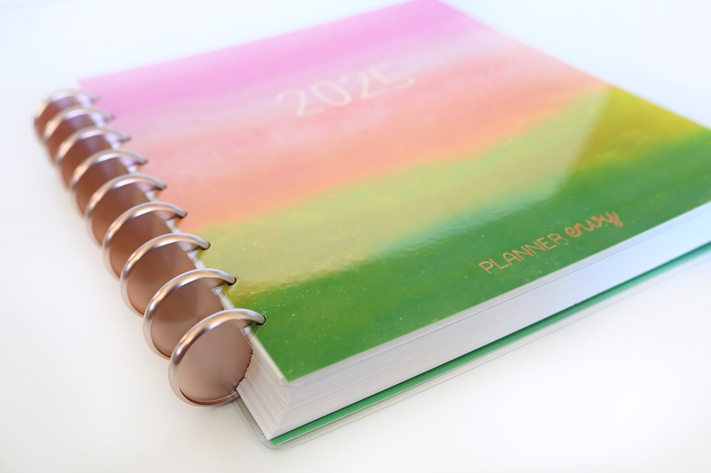 2025 Planner - Signature Layout, Disc Bound - "Rainbow Glitz" (#801)