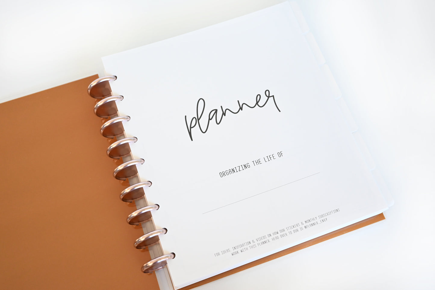 2025 Planner - Mini Horizontal Layout, Disc Bound - "Golden Leaves" (#1007)