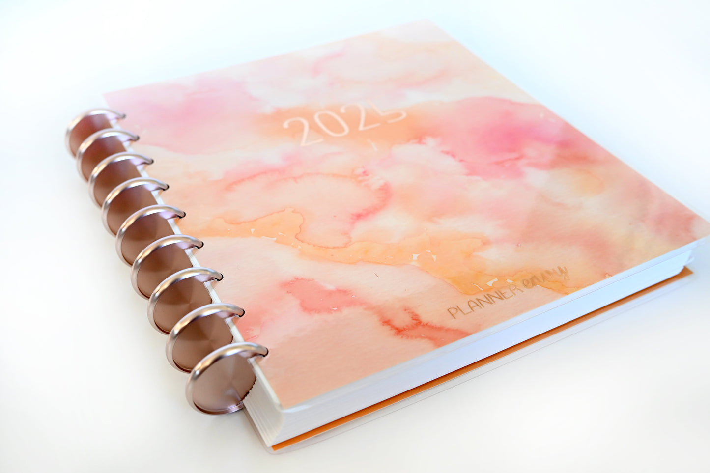 2025 Planner - Mini Horizontal Layout, Disc Bound - "Sunset Watercolor" (#1003)