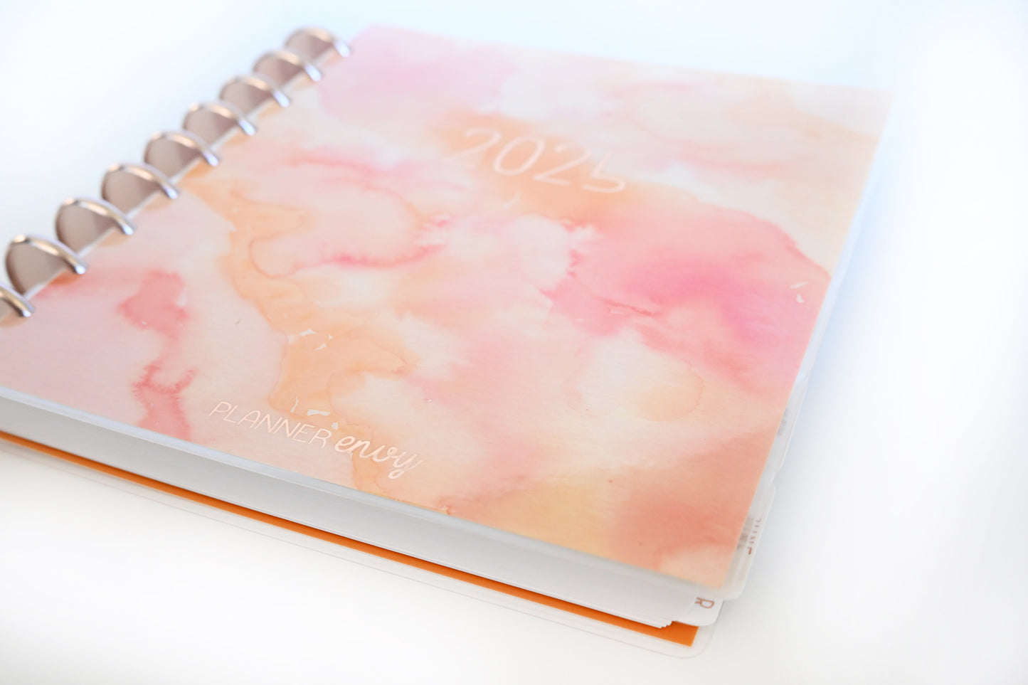 2025 Planner - Mini Horizontal Layout, Disc Bound - "Sunset Watercolor" (#1003)