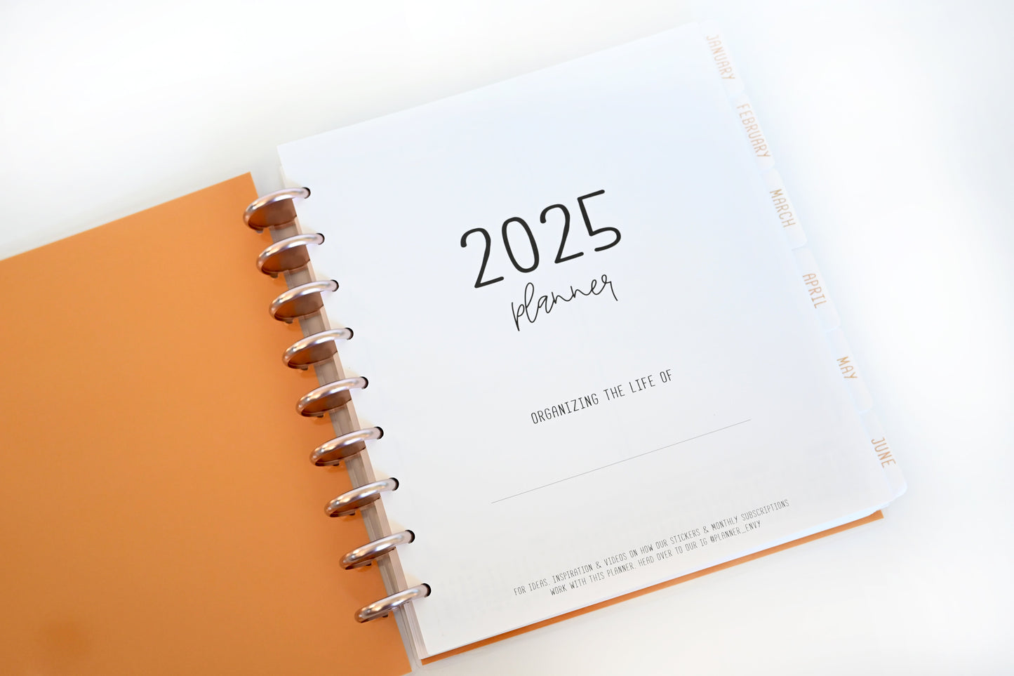 2025 Planner - Mini Horizontal Layout, Disc Bound - "Sunset Watercolor" (#1003)