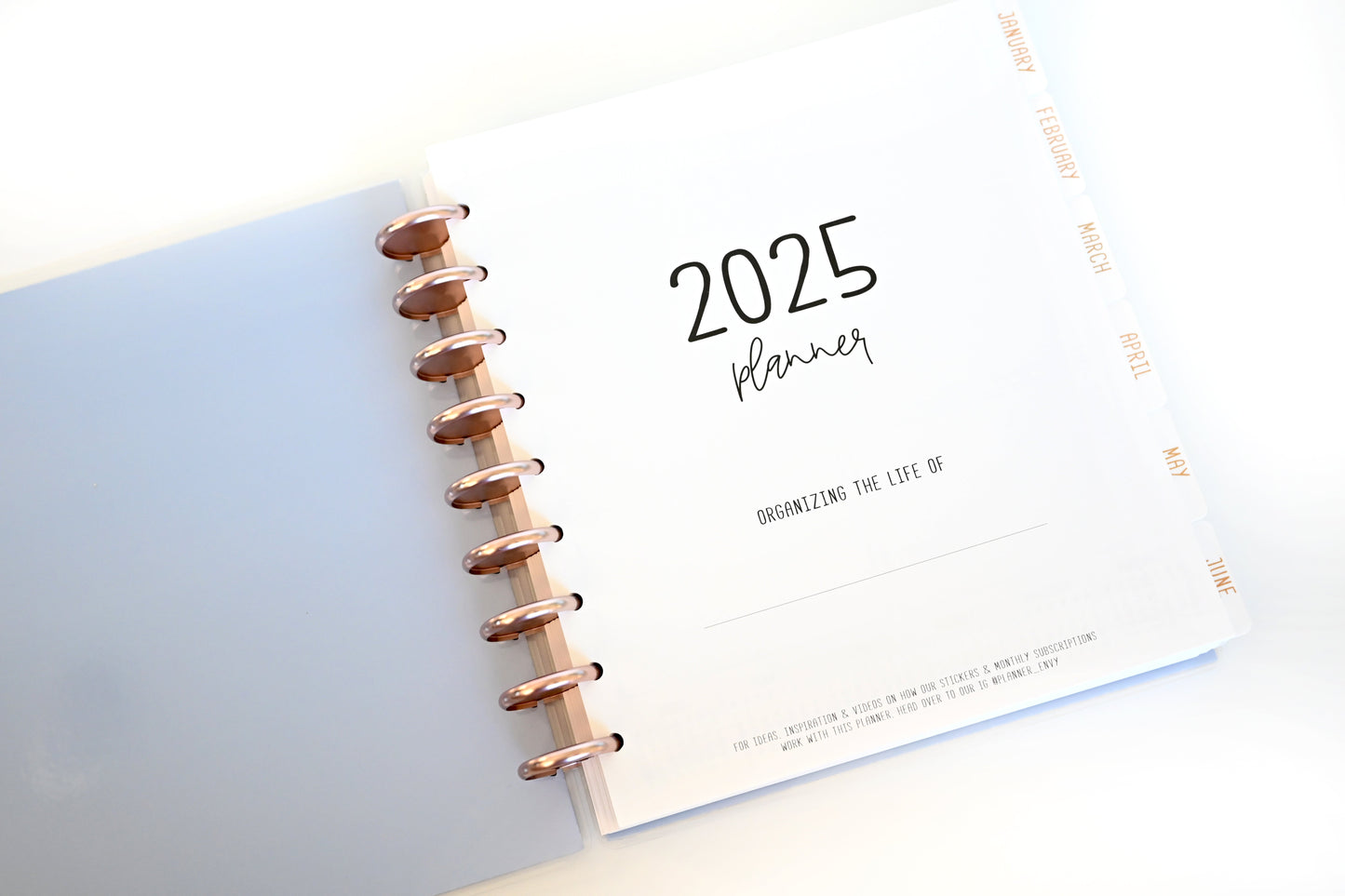 2025 Planner - Mini Horizontal Layout, Disc Bound - "Amalfi Floral" (#1006)