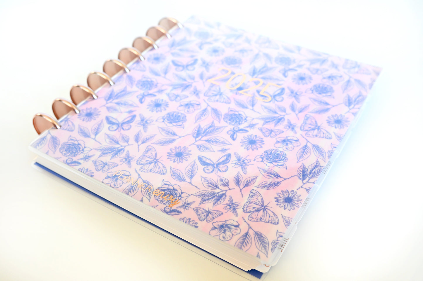 2025 Planner - Mini Signature Layout, Disc Bound - "Butterfly Doodles" (#1109)