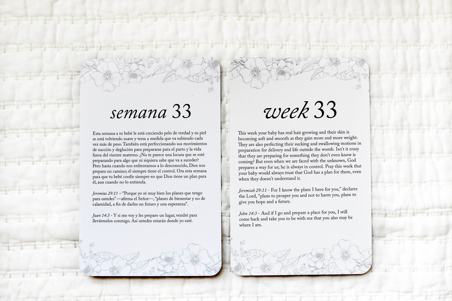 Spanish Pregnancy Prayer Cards
