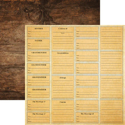 Family Tree Double-Sided Cardstock 12"X12"-Family Heritage