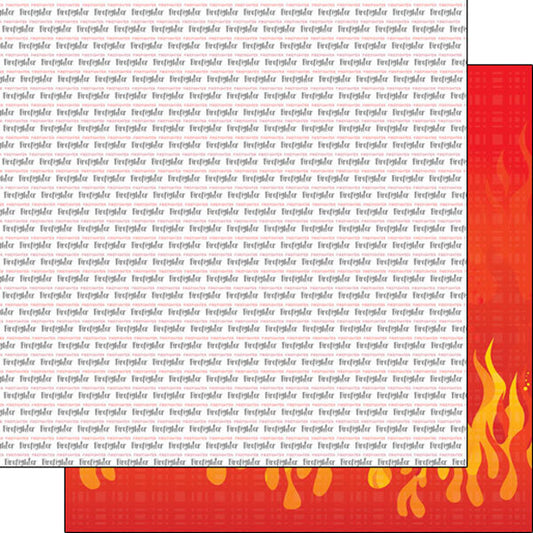 Firefighter Pride Double Sided Scrapbook Paper 12 x 12