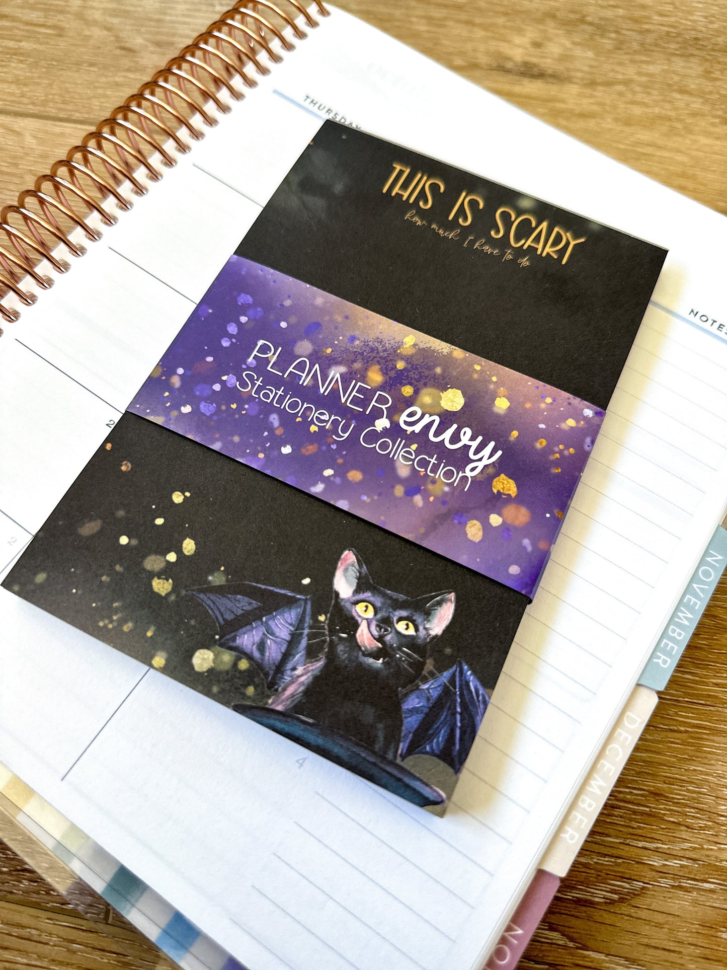 Black Spooky Halloween Notepad. It's Scary How Much I have To Do List Pad - 4x6 Inches (*Notepad Only*)