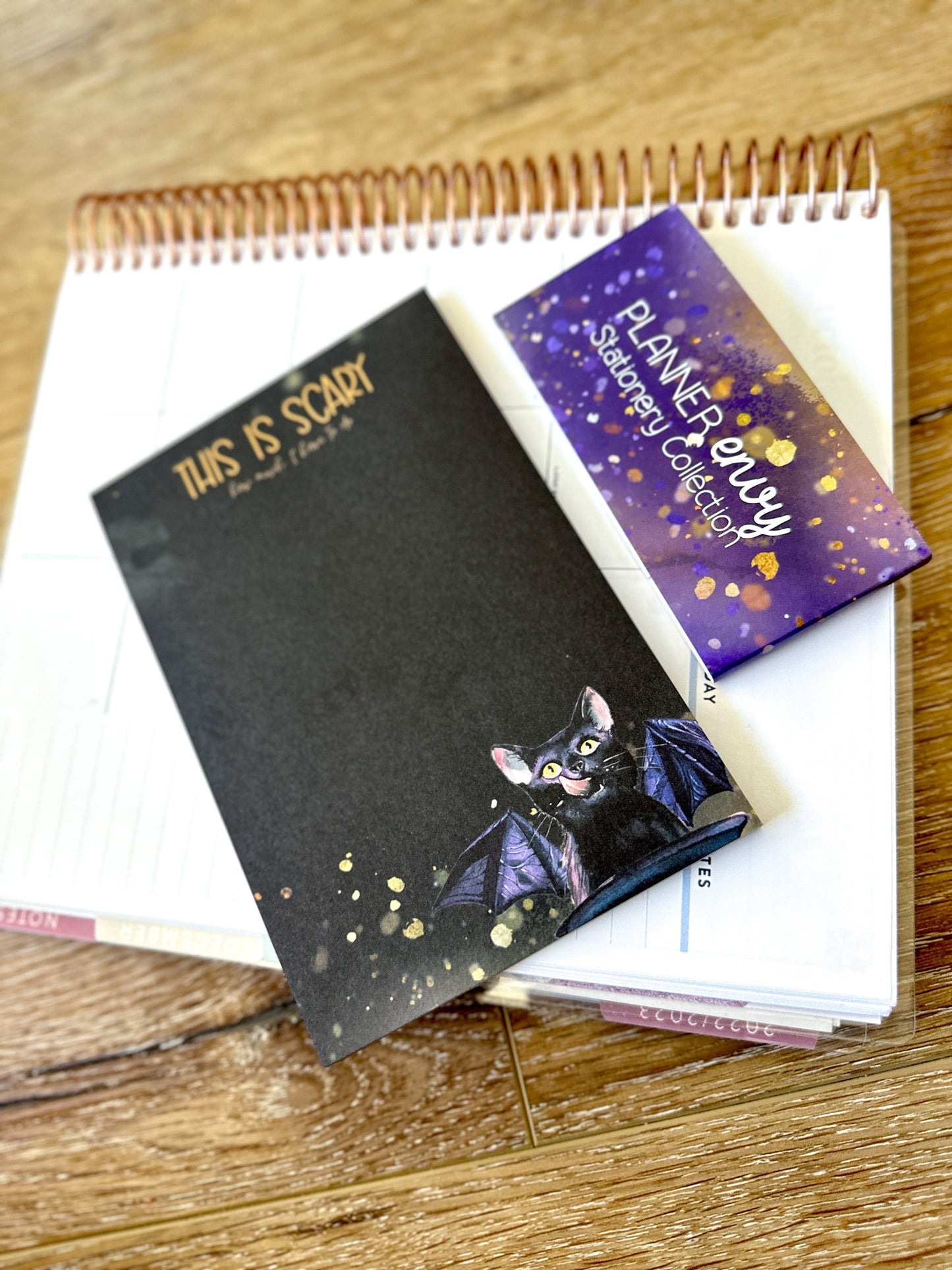 Black Spooky Halloween Notepad. It's Scary How Much I have To Do List Pad - 4x6 Inches (*Notepad Only*)