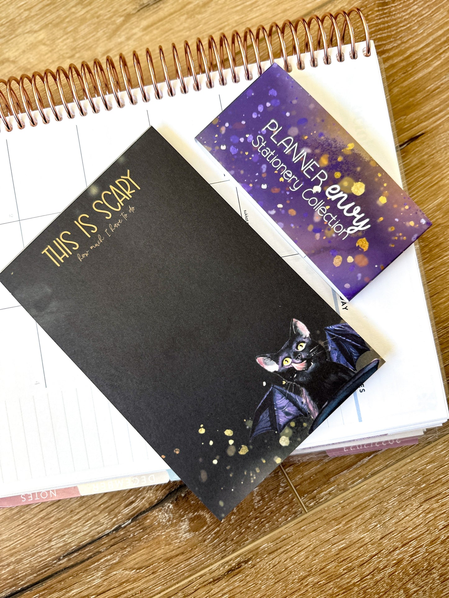 Black Spooky Halloween Notepad. It's Scary How Much I have To Do List Pad - 4x6 Inches (*Notepad Only*)