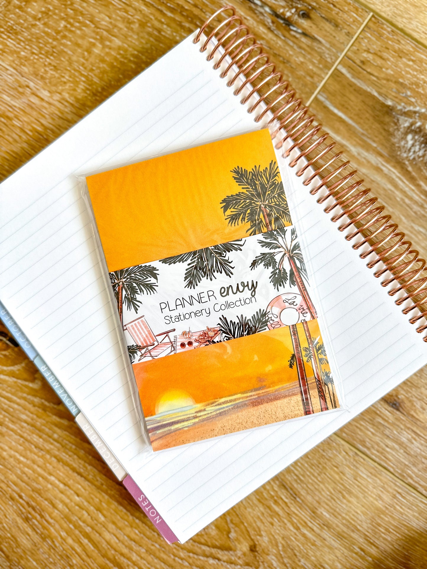 Tropical Beach Vacation Travel Sunset Notepad - 4x6 Inches (*Notepad Only*)
