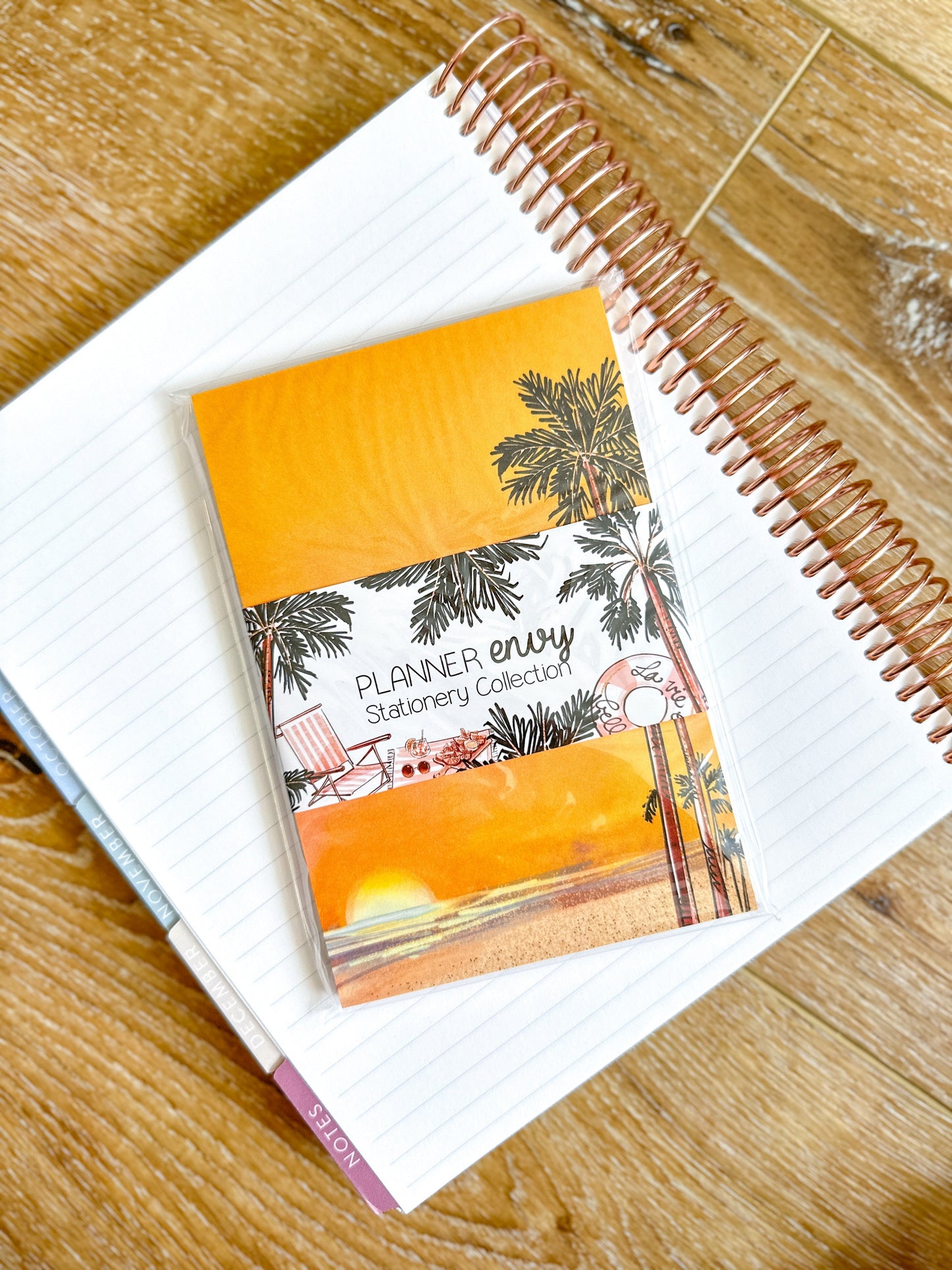 Tropical Beach Vacation Travel Sunset Notepad - 4x6 Inches (*Notepad Only*)