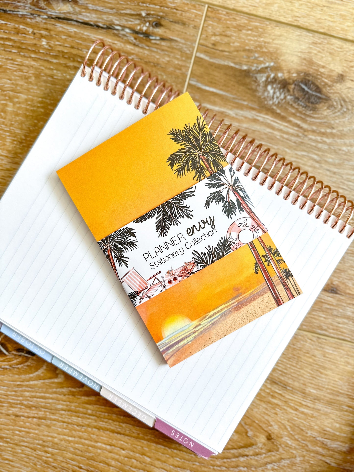 Tropical Beach Vacation Travel Sunset Notepad - 4x6 Inches (*Notepad Only*)