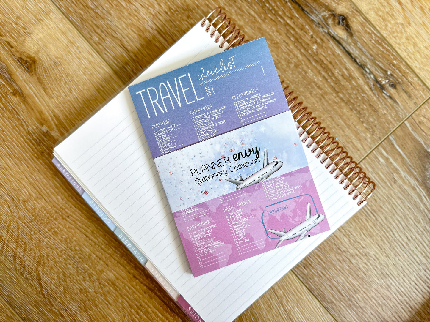 Travel Essentials Checklist Things to Pack Notepad - 5x7 Inches (*Notepad Only*)