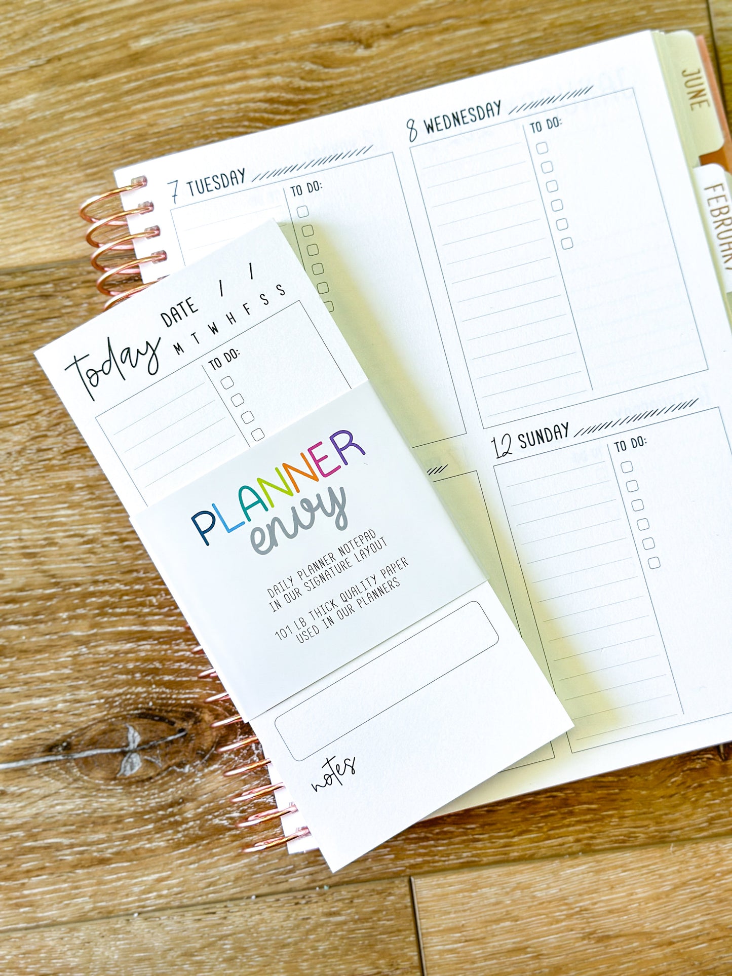 3.5x7.5 Daily Signature Layout Planner Notepad