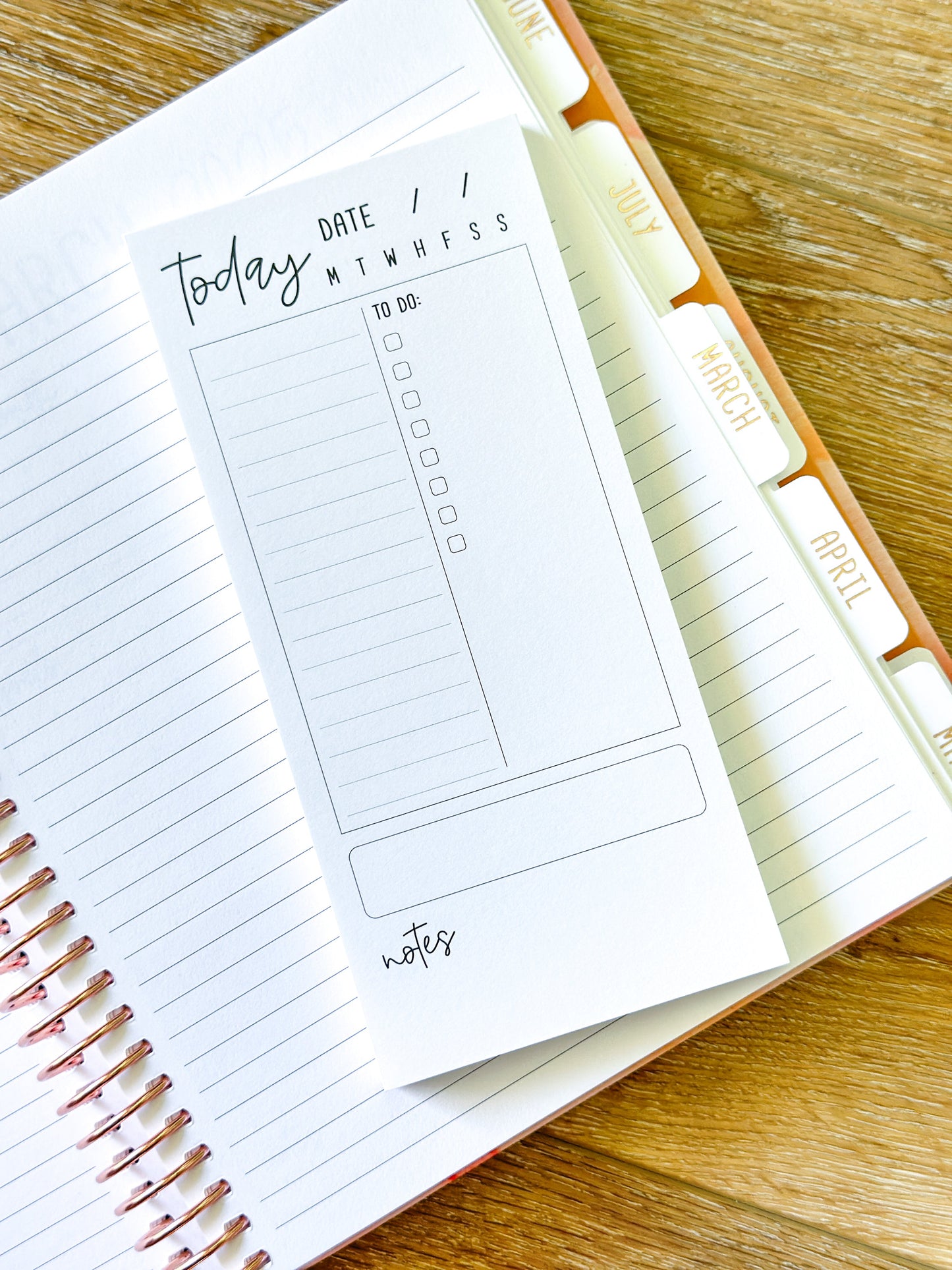 3.5x7.5 Daily Signature Layout Planner Notepad
