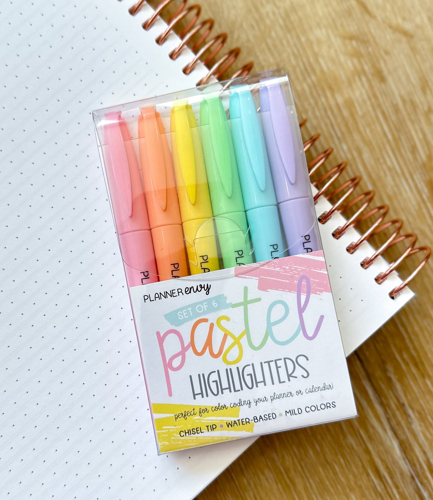 Pack of 6 Pastel Highlighters (Mild Liners) Perfect For Color Coding Your Planner