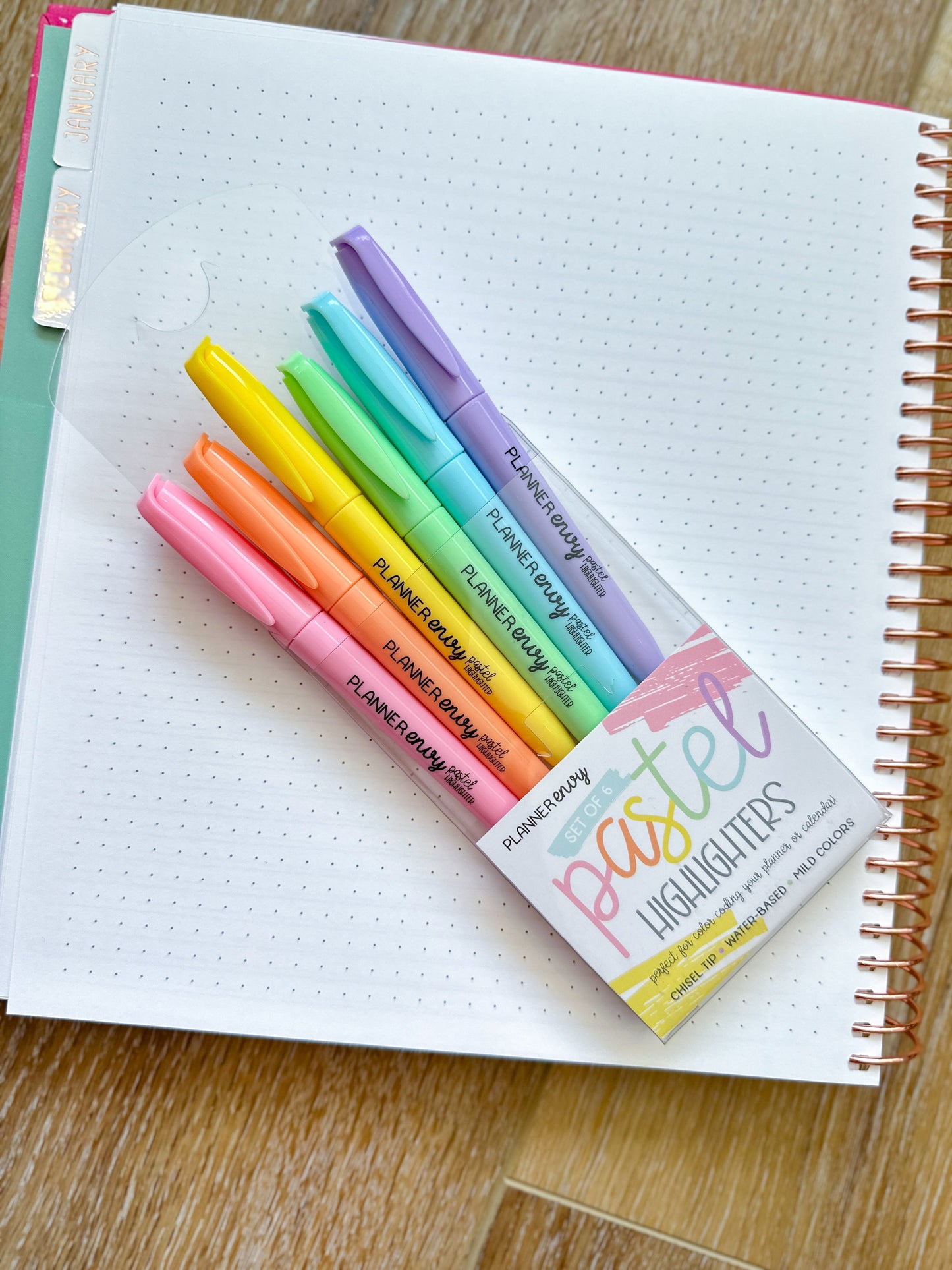 Pack of 6 Pastel Highlighters (Mild Liners) Perfect For Color Coding Your Planner