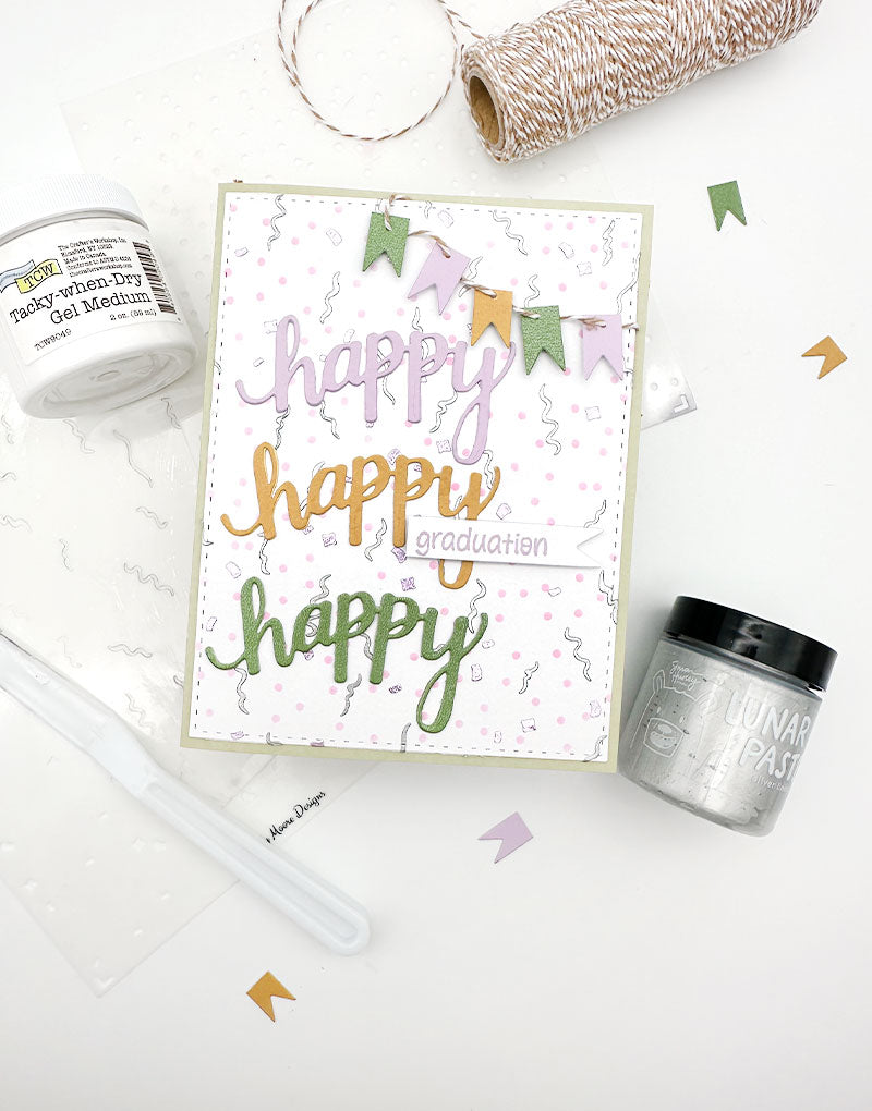 Confetti Layered Stencil - 6x6