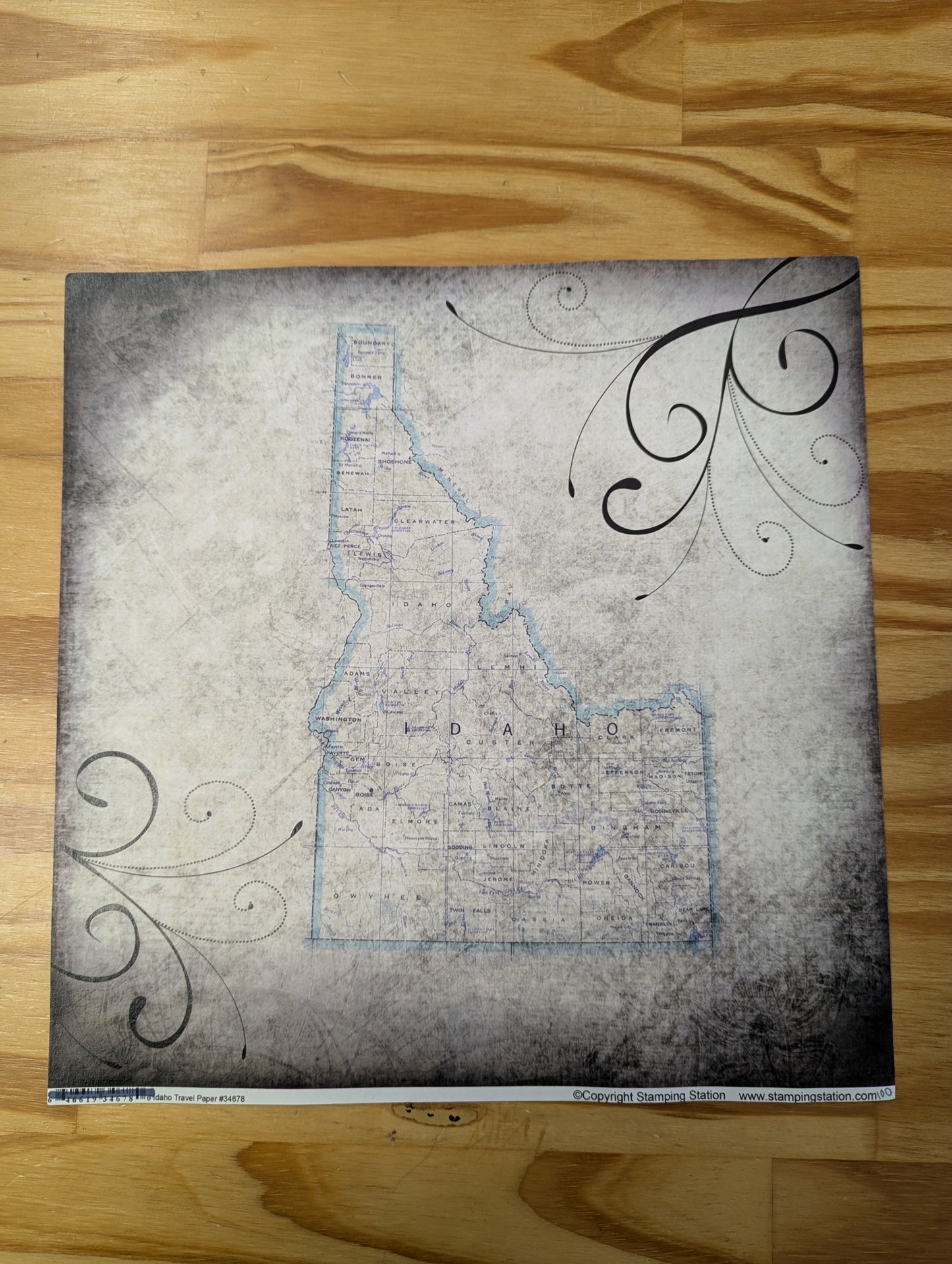 Idaho Travel Paper 12 x 12