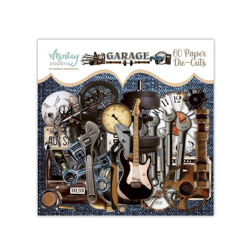 Mintay Garage Paper Die-Cuts, 60 pieces