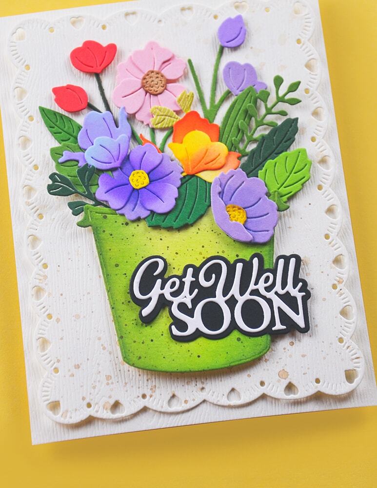 Memory Box Everyday Sentiments Get Well Soon craft die