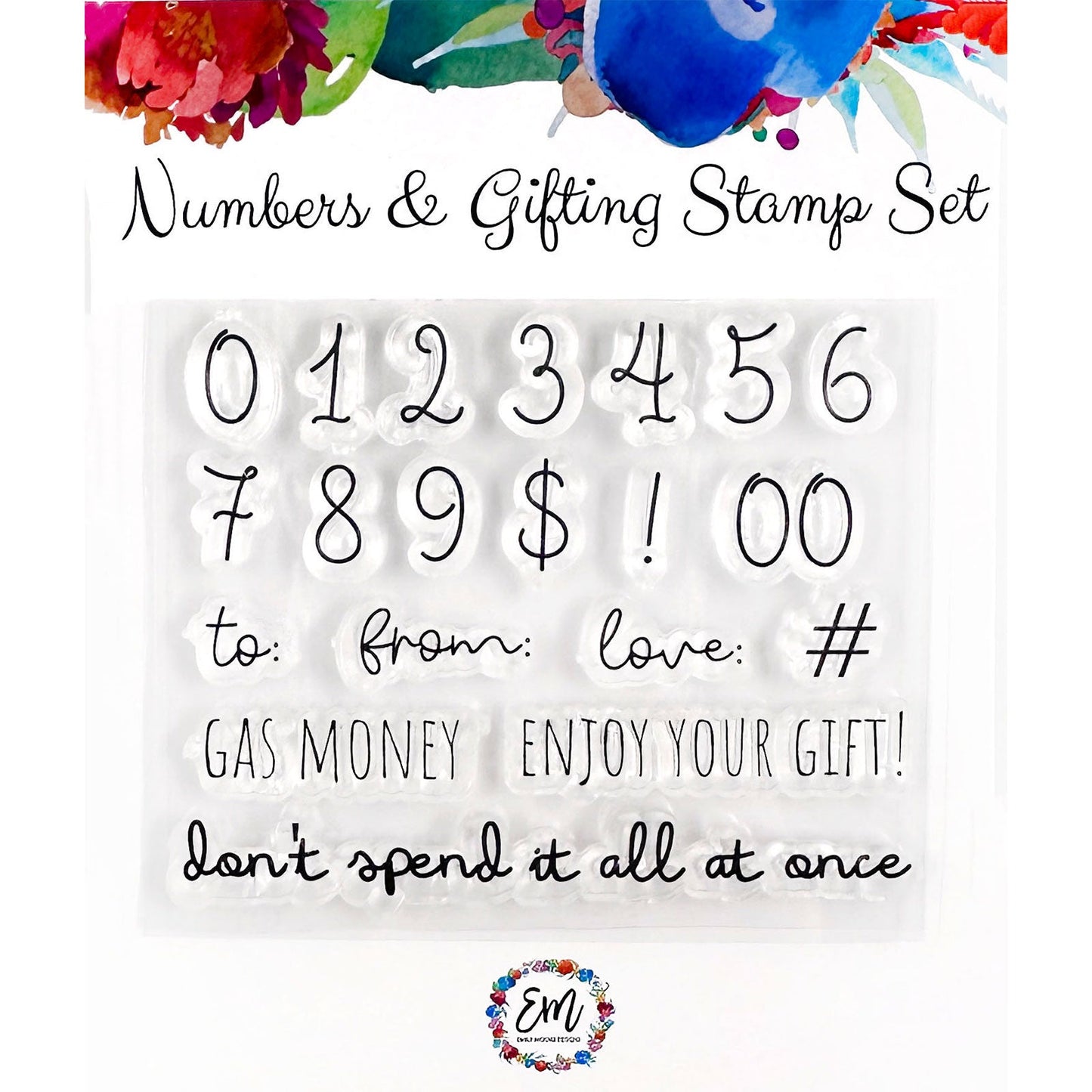 Numbers & Gifting Stamp Set