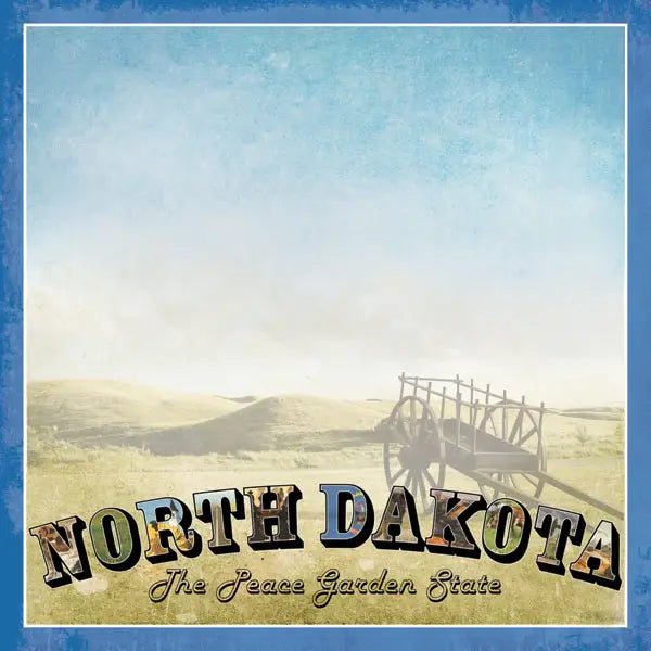 North Dakota Vintage Paper 12 x 12
