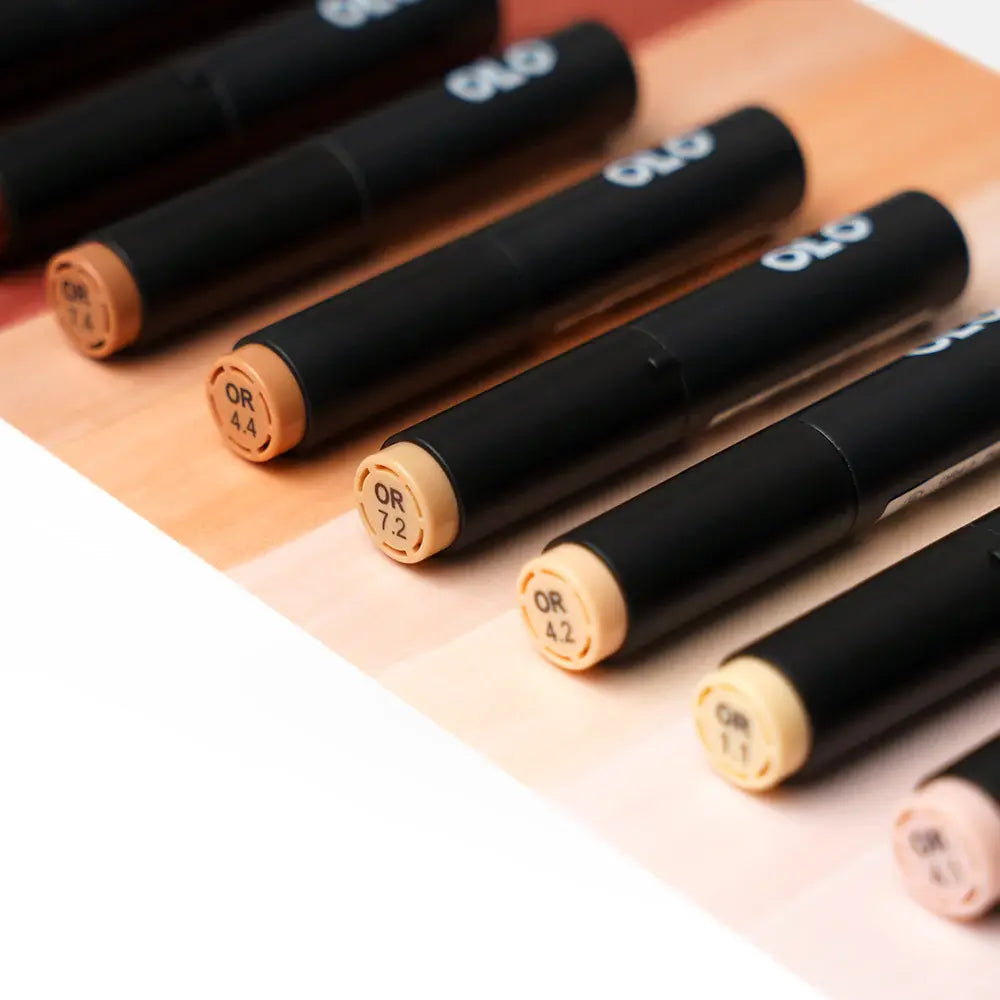 OLO Portrait 8-Piece Brush Alcohol Marker Set