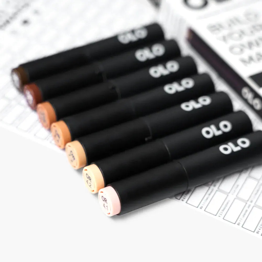 OLO Portrait 8-Piece Brush Alcohol Marker Set