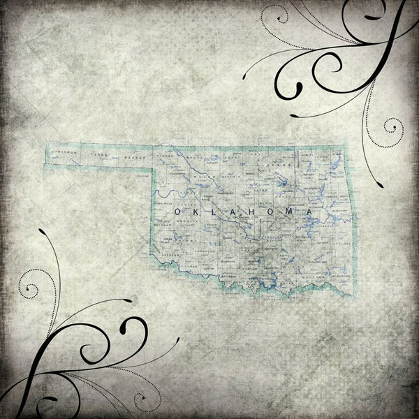 Oklahoma Travel Paper 12 x 12