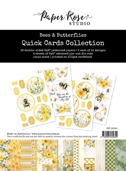 Paper Rose - Bees & Butterflies Quick Cards Collection