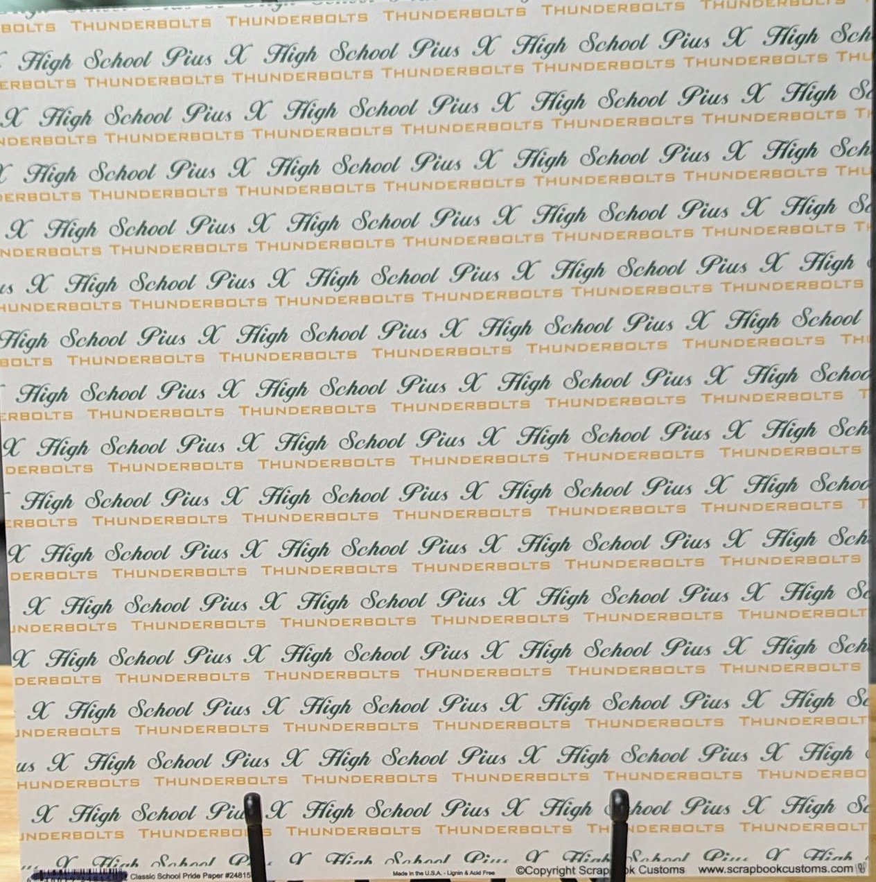 SC 24815 Custom School Paper 12 x 12 - Select School