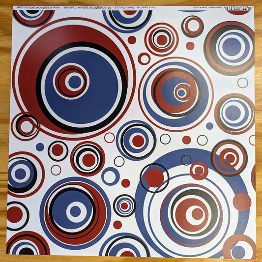 SC Custom Retro Circles 12 x 12 Paper - LNS