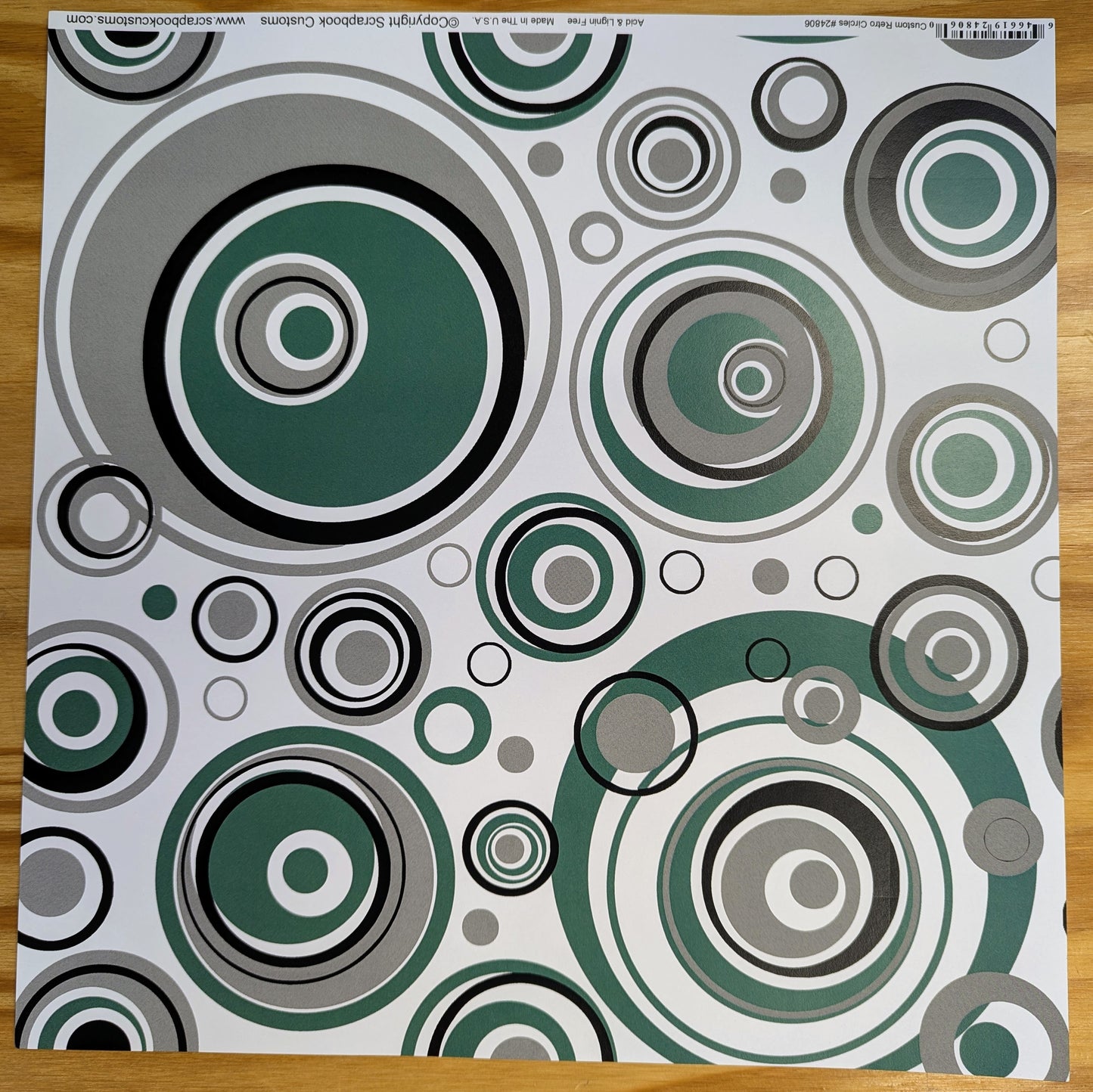 SC Custom Retro Circles 12 x 12 Paper - LSW