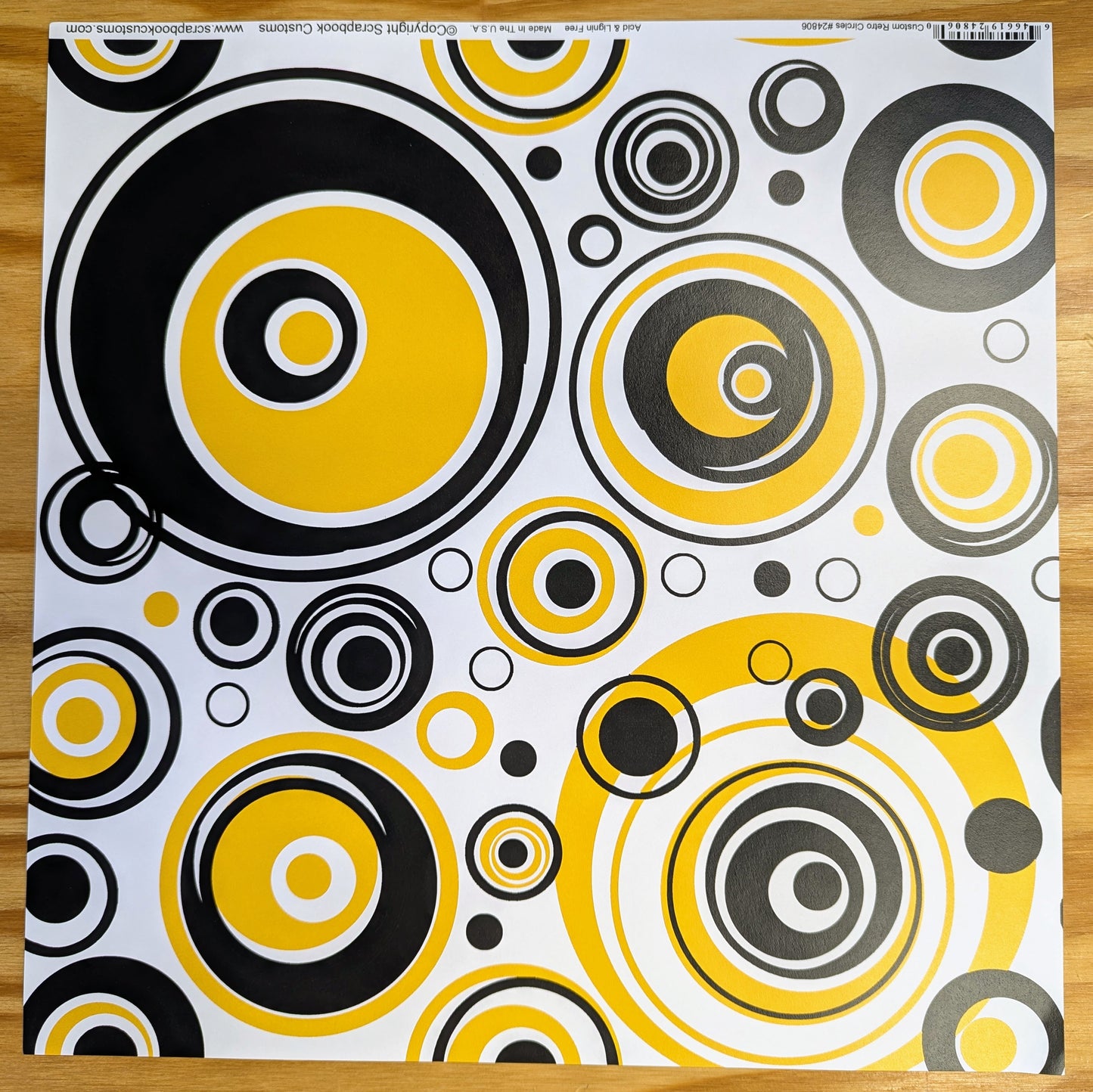 SC Custom Retro Circles 12 x 12 Paper - LSE