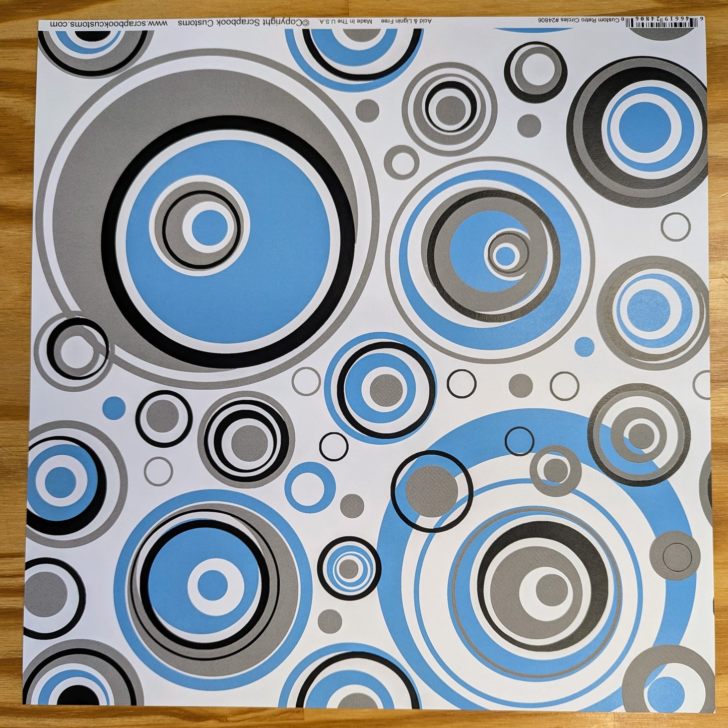 SC Custom Retro Circles 12 x 12 Paper - LSB