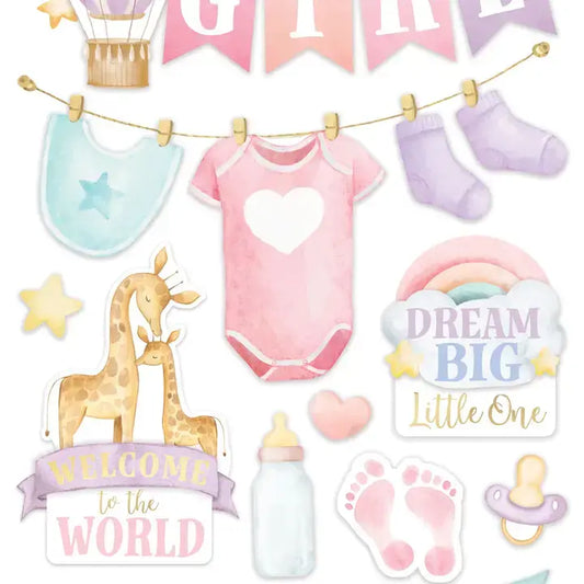 Paper House 3D Stickers - Baby Girl