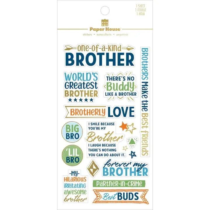 Paper House Brother Stickers